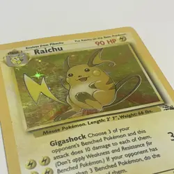 Raichu 14/62 Fossil Unlimited Holo Rare WoTC Pokemon 1999 LP/MP - Image 3