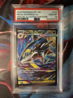 Pokemon Mega Sharpedo ex 127/094 Phantasmal Flames. PSA 10. - Image 1