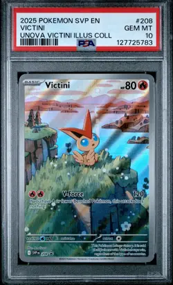 2025 POKEMON SVP EN-SV BLACK STAR PROMO #208 VICTINI PSA 10 - Image 1