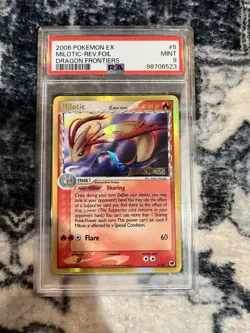 PSA 9 MINT Milotic Dragon Frontiers 5/101 Reverse Holo STAMPED Pokemon Card psa - Image 1