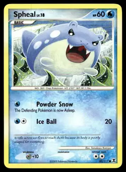 Spheal Rising Rivals Common 82/111 2009 Pokemon TCG - Image 1