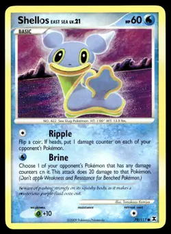 Shellos East Sea Rising Rivals Common 79/111 2009 Pokemon TCG - Image 1