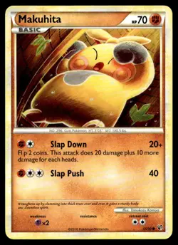 Makuhita Undaunted Common 55/90 2010 Pokemon TCG - Image 1
