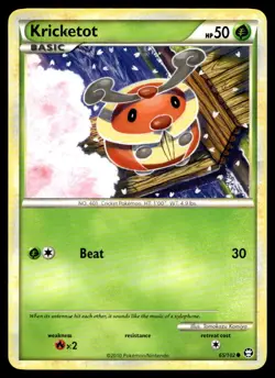 Kricketot Triumphant Common 65/102 2010 Pokemon TCG - Image 1