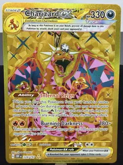 Pokemon Charizard ex 228/197 Gold Hyper Rare Obsidian Flames NM/M - Image 1