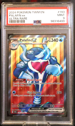 2024 Pokemon Twilight Masquerade Palafin Ex Ultra Rare 193/167 PSA 9 MINT - Image 1