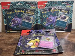 Lot of (3) Pokemon Paldean Fates Tech Sticker Collection - Image 1
