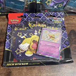 Lot of (3) Pokemon Paldean Fates Tech Sticker Collection - Image 2