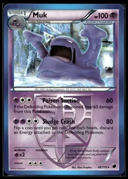 Pokemon Plasma Freeze 46/116 Muk Non-Holo Rare - Image 1