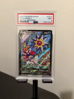 2022 Pokemon SWSH Astral Radiance #TG13 Starmie V FA PSA 9 MINT - Image 1