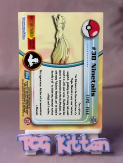 Ninetails #38 Card 'B' 1998 Topps Blue Logo Foil Holo Ninetales Chrome TCGKITTEN - Image 2