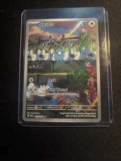 Pokemon TCG Swablu 213/182 Paradox Rift Illustration Rare Holo Card - Image 1