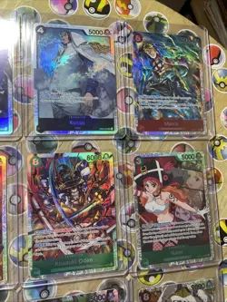 One Piece TCG 16 cards total Secret Rares! Multiple Sets! CCG Holo Artworks NM! - Image 3