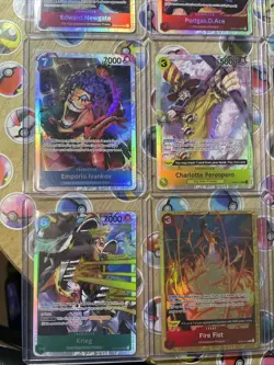 One Piece TCG 16 cards total Secret Rares! Multiple Sets! CCG Holo Artworks NM! - Image 4