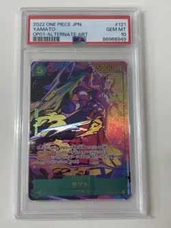 PSA 10 Bandai One Piece Card Yamato Romance Dawn OP01-121 SEC Parallel Japanese - Image 1