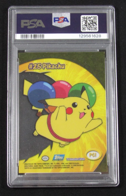 2000 Topps Pokemon T.V. ANIMATION PIKACHU CLEAR CARDS PC1 PSA 9 MINT - Image 2