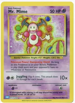 Mr. Mime Holo Classic Collection Trading Card Game Classic 013/034 NM - Image 1