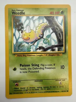 Weedle 69/102 Base Set Pokemon TCG 1999 Common Card Vintage LP - Image 1