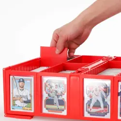 BCW Collectible Card Bin Partitions in Red Works for 1600 3200 Bins Box Drawers - Image 3