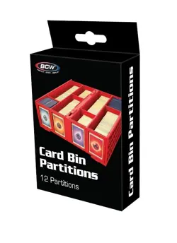 BCW Collectible Card Bin Partitions in Red Works for 1600 3200 Bins Box Drawers - Image 4