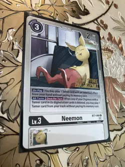 Digimon Card Game 2022 Store Participant Neemon BT7-080 Promo - Image 1