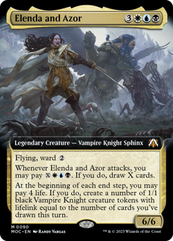 Elenda and Azor (Extended Art) [March of the Machine Commander] Magic MTG - Image 1