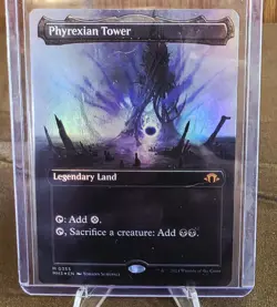 Phyrexian Tower Modern Horizons 3 Land Foil Borderless 0355 MTG NM - Image 1