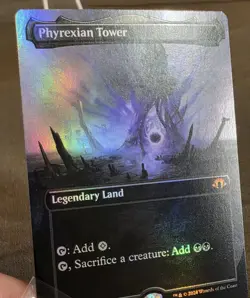 Phyrexian Tower Modern Horizons 3 Land Foil Borderless 0355 MTG NM - Image 3