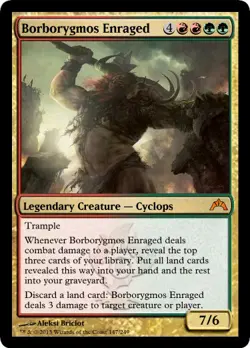MTG Borborygmos Enraged - Foil, Light Play, English Gatecrash - Image 1
