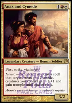 Anax and Cymede 2x FOIL THS MTG Theros Rare MINT red white - Image 1