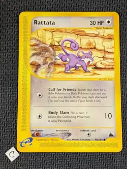 Rattata 90/144 - Skyridge Common Pokemon TCG LP - Image 1