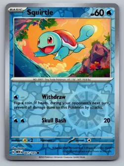 Pokemon TCG SV: Scarlet & Violet 151 Squirtle - 007/165 Reverse Holo - Image 1