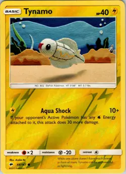 Tynamo 44/147 SM - Burning Shadows Pokemon TCG NM Reverse Holo - Image 1