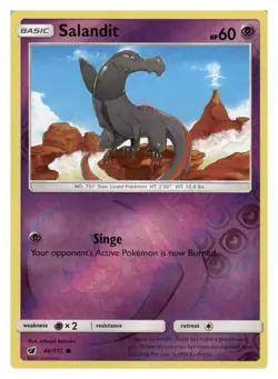 Salandit 46/111 Common Crimson Invasion Pokemon Reverse Holo Near Mint - Image 1