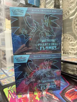 Pokemon Mega Evolution Phantasmal Flames Elite Trainer Box ETB Factory Sealed 2X - Image 1