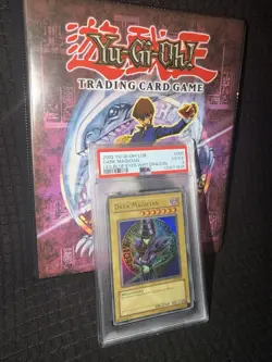 Yu-Gi-Oh Dark Magician Ultra Rare LOB-005 Legend of Blue Eyes Unlimited PSA 4 - Image 1