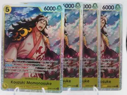 4x Kouzuki Momonosuke OP06-107 Wings of Captain One Piece TCG Playset - Image 1
