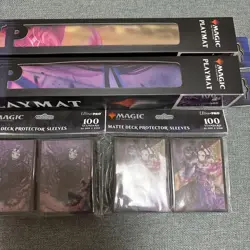 MTG Arisen Nightmare Liliana of the Veil Sleeves 100pcs playmat set of 4 - Image 2