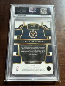 2023-24 Julian Strawther /25 PSA 10 Select Prizm Blue Disco Rookie RC #78 Pop 5! - Image 2