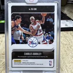 Charles Barkley 5/10 Gold Holo Auto 2018 19 Optic - Image 2