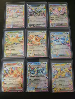 9 Card Eeveelution EX Complete Set NM Prismatic Evolutions Umbreon Eevee English - Image 1