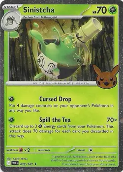 Pokemon TCG Card - Sinistcha 022/167 Holo | Trick Or Trade 2024 Set | NM/MINT! - Image 1