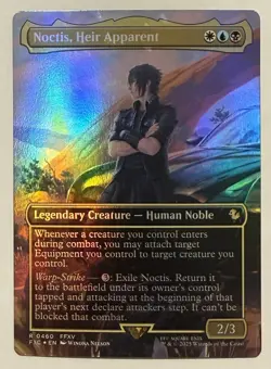 Noctis, Heir Apparent Borderless Foil - Commander: Final Fantasy MTG - Image 1