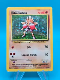 Pokemon TCG Vintage Hitmonchan Base Set Holo Rare 71/102 Wizards Of The Coast - Image 1