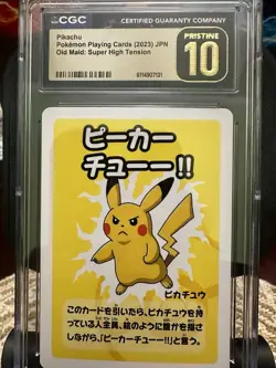 Pikachu [Super High Tension] Pokemon Japanese Old Maid CGC 10 - Image 3