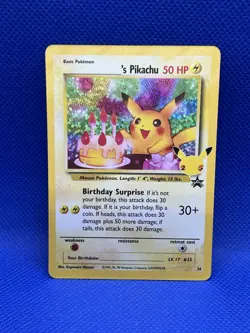 Pokemon Celebrations Classic Collection Birthday Pikachu 24/53 Stamped Holo NM - Image 1
