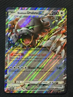 Pokemon Bloodmoon Ursaluna ex 141/167 Sv06 Twilight Masquerade Double Rare Holo… - Image 1