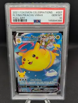 Flying Pikachu Vmax Celebrations SWSH 2021 007/025 PSA 10 Gem Mint Pokemon - Image 1