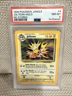 Pokemon 1999 Jolteon Jungle No Symbol Holo #4 - Image 1