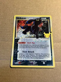 Pokemon TCG Umbreon Gold Star 17/17 Celebrations Classic Collection Mint - Image 1